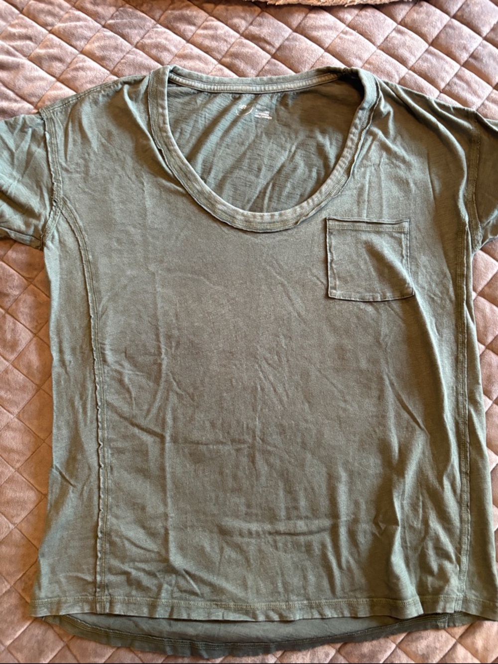 Aerie Olive Green Pocket Tee. Xxs